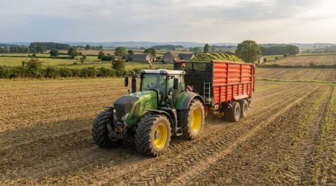Agricultural tyres during harvest: prevent overloading and slip