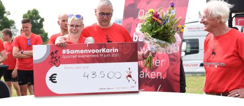 Heuver raises € 43,500 during #SamenvoorKarin